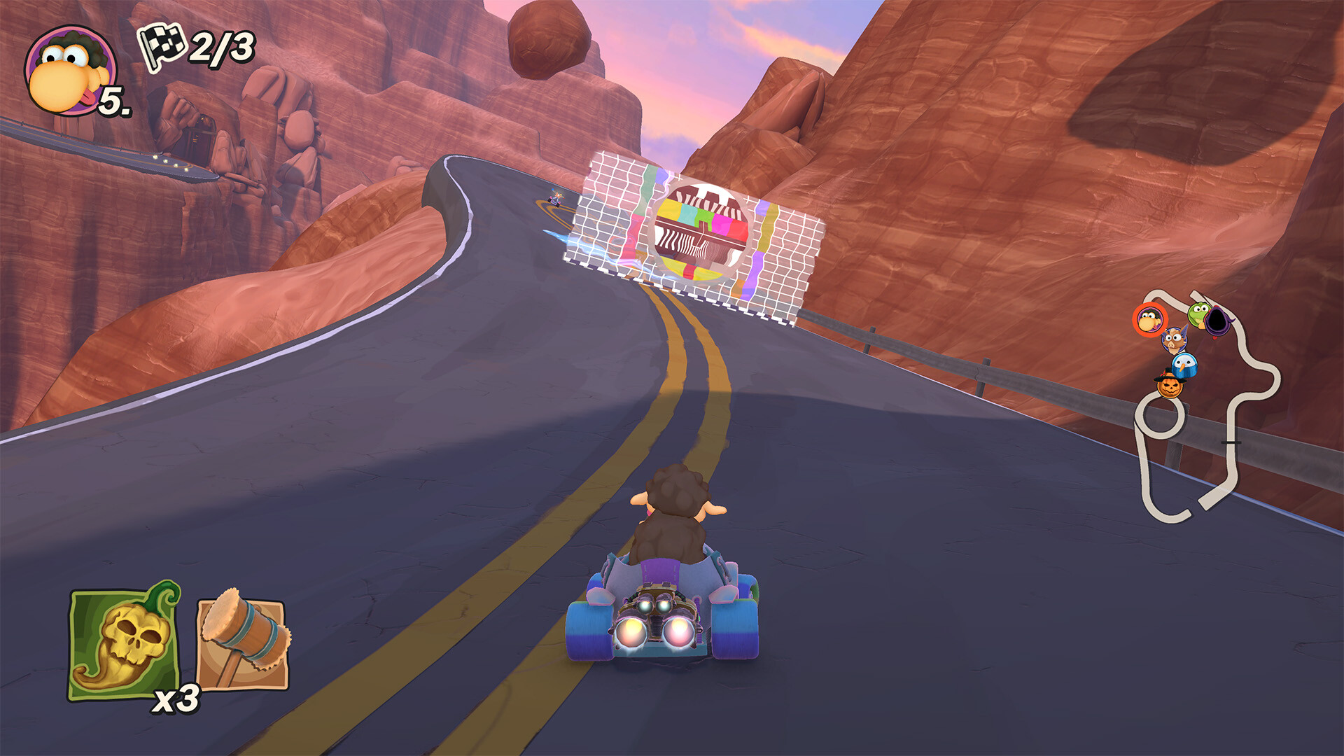 Moorhuhn Kart 4 gameplay screenshot 1