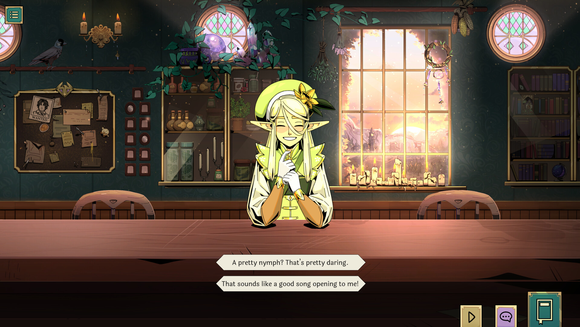 Tavern Talk - A Cozy Visual Novel gameplay screenshot 2