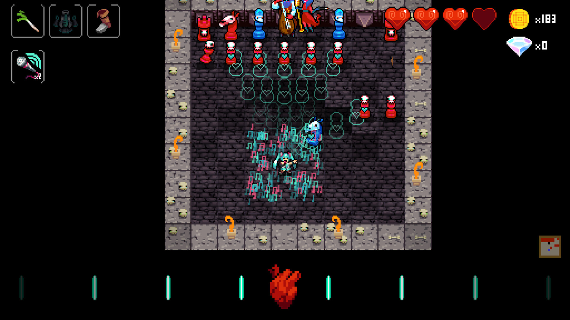 Crypt of the NecroDancer: Hatsune Miku Character DLC gameplay screenshot 1