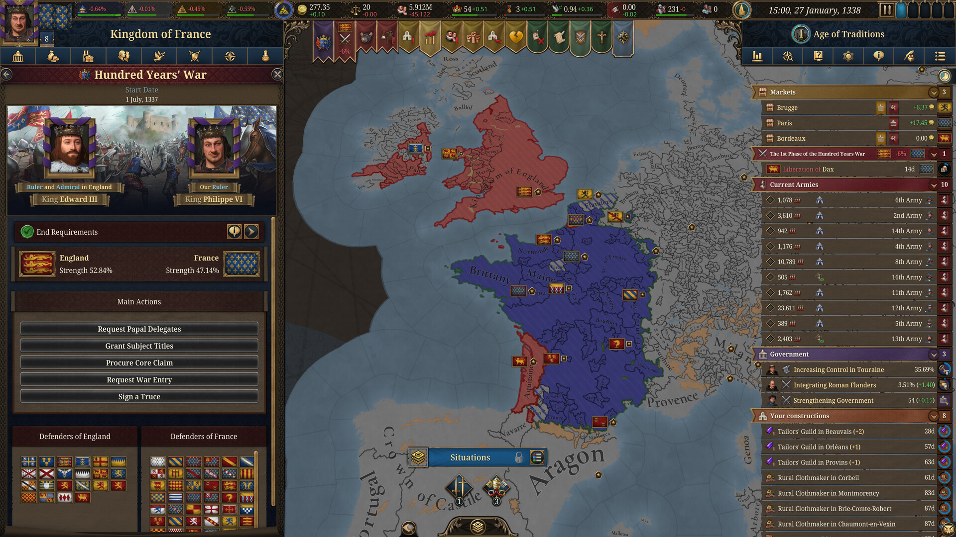 Europa Universalis V gameplay screenshot 1