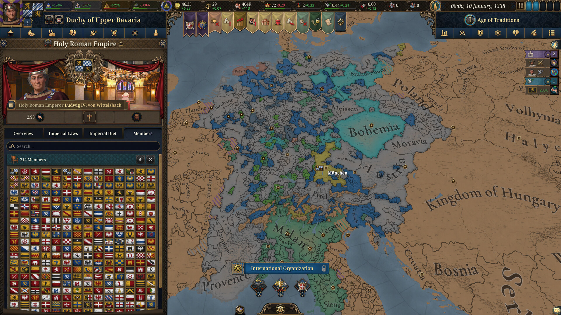 Europa Universalis V gameplay screenshot 1