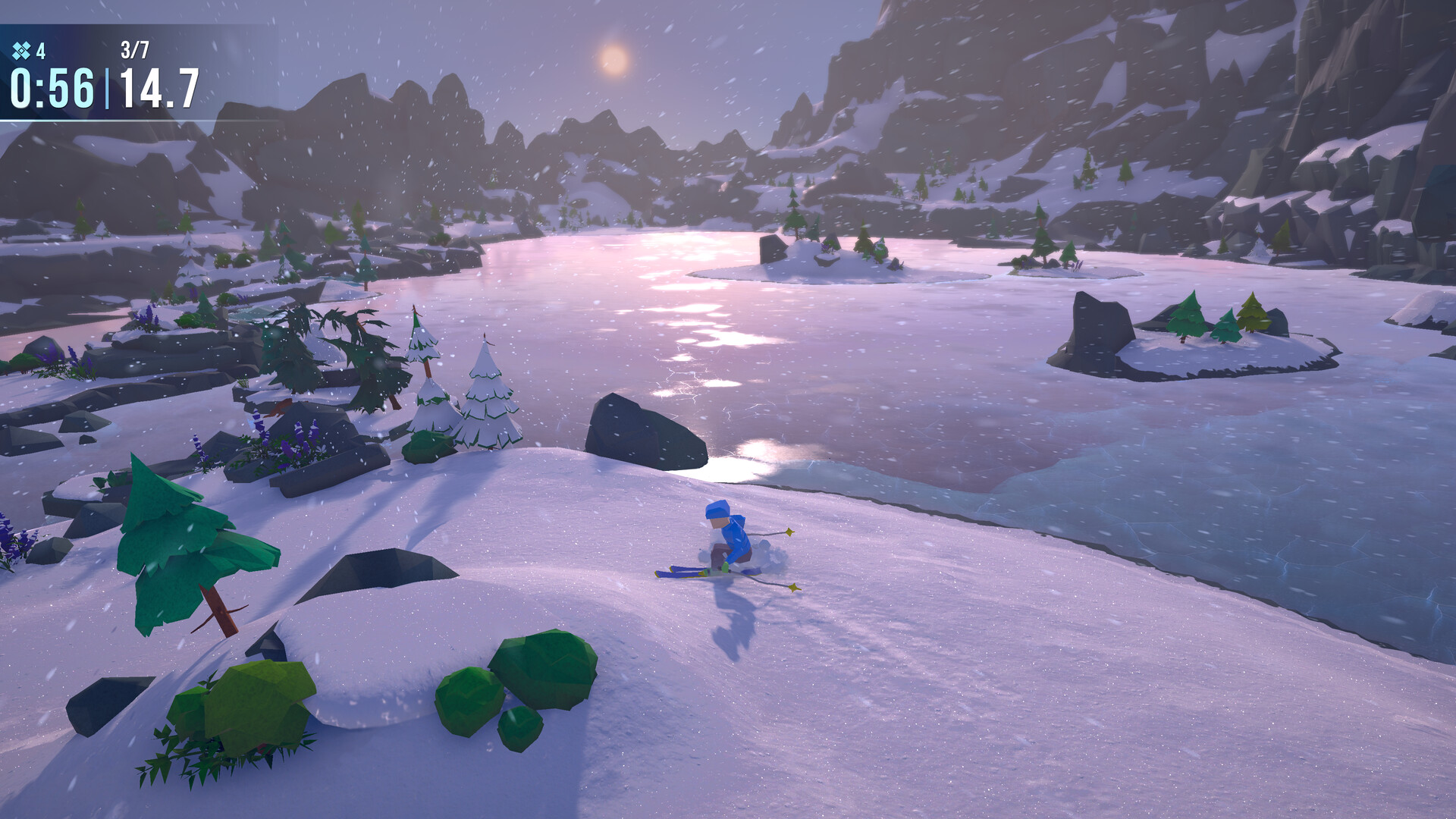 Lonely Mountains: Snow Riders gameplay screenshot 2